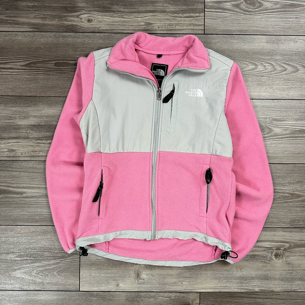 Y2K The North Face Denali Pink and Light Grey Fleece